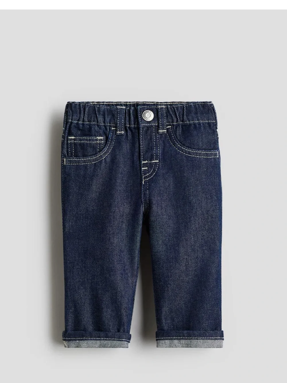 Toddler Dark Blue Denim Pull-On Jeans! 6-8 m NWOT